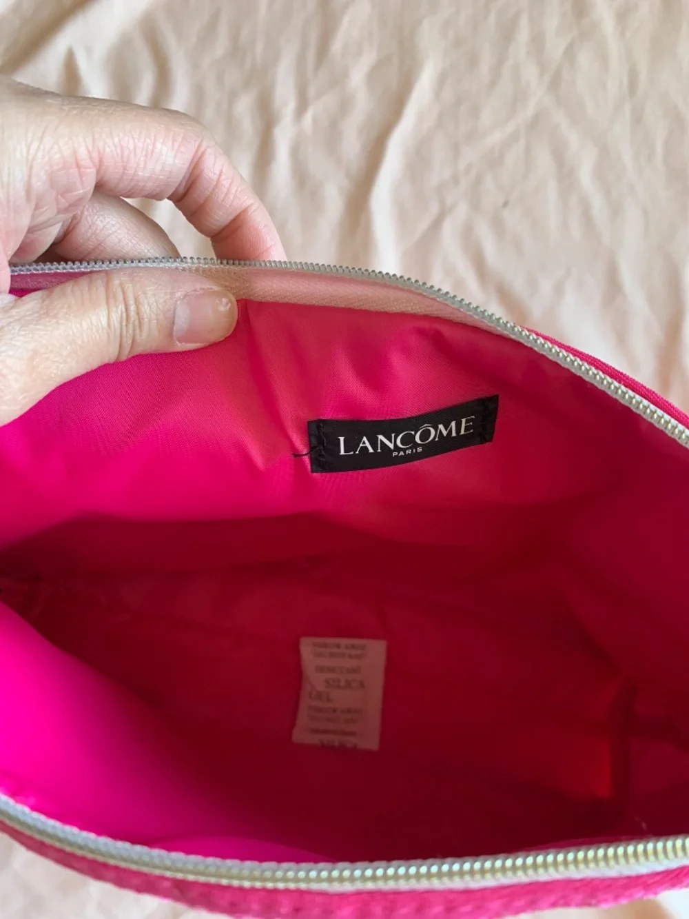 New! Lancome Hot Pink Makeup Bag Pouch